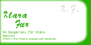 klara fur business card