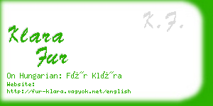 klara fur business card